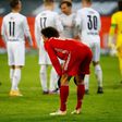 Bayern Munich midfielder Leroy Sane shows his frustration after defeat at Moechengladbach