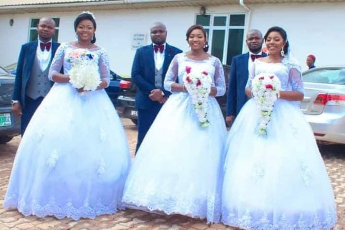 Joy as triplets who married the same day welcome baby boys within the same period