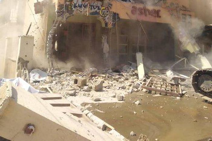 Asher hotel demolished for advertising sex party (Twitter: @KASUPDA_KDSG)