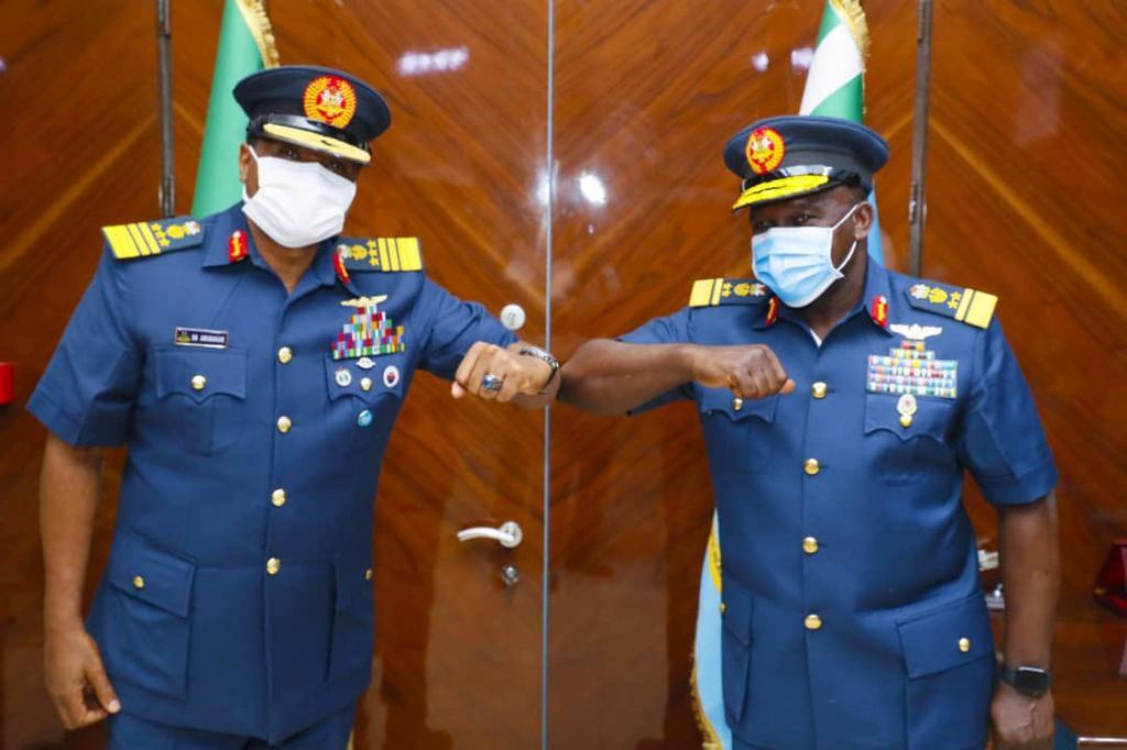 New Chief of Air Staff (CAS) AVM Oladayo Amao takes over from his predecessor, Air Marshal Sadique Abubakar. [Twitter/@CAS_IOAmao]