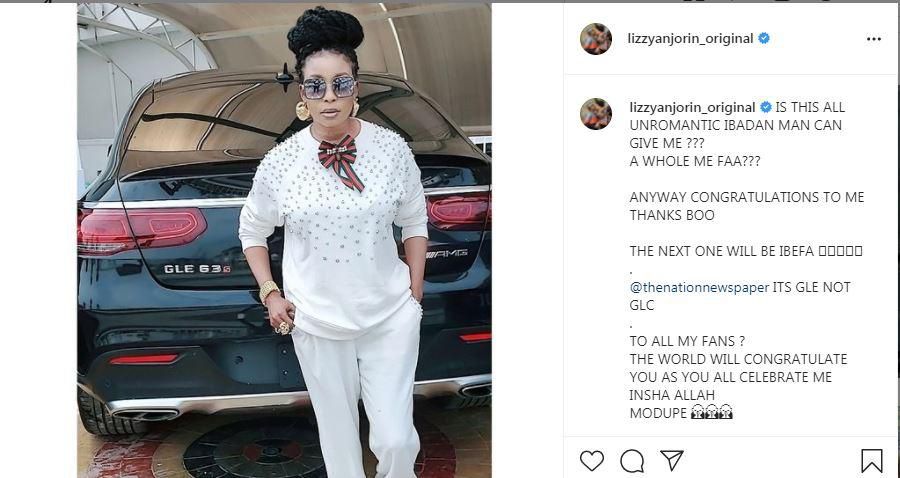 Nollywood actress Lizzy Anjorin shows off new Mercedes Benz worth N120M