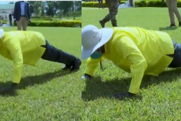 76-year-old Museveni shows amazing stamina after students dared him