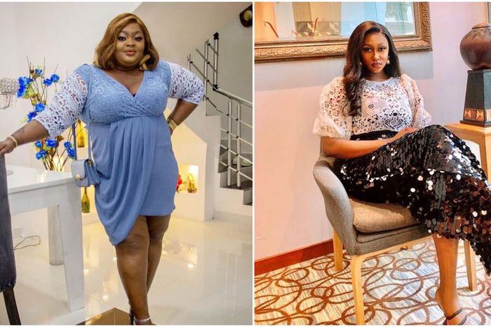 Eniola Badmus and Cynthia Morgan [Instagram/EniolaBadmus] [Instagram/DRealMadrina]