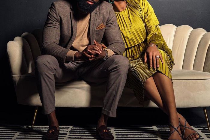 Nollywood actress Somkele Idlahama and her hubby [Instagram/SomkeleI]