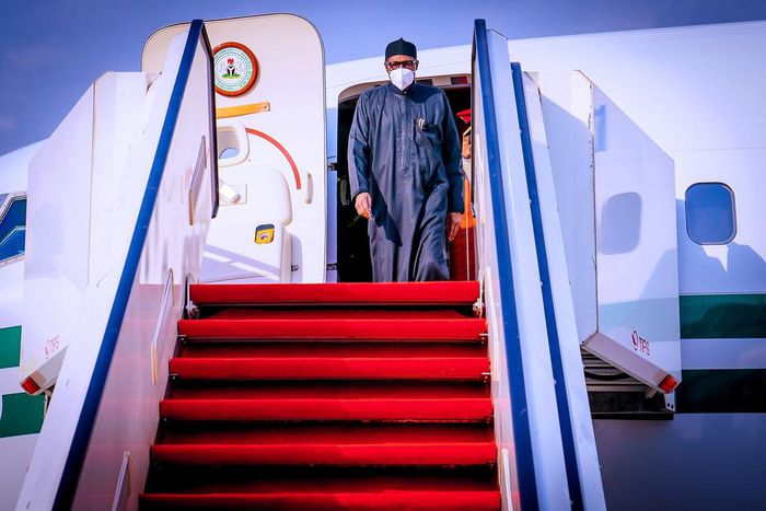 President Muhammadu Buhari returns to Nigeria after medical trip to London. [Presidency]