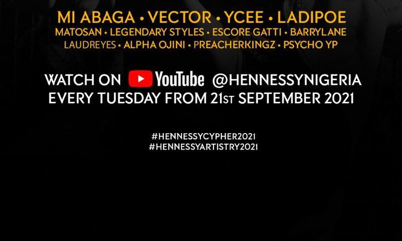 Hennessy Artistry 2021 Cyphers will run for three weeks