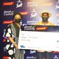 Photo Credit: L-R: Chief Financial Officer, NASCON Allied Industries PLC, Mrs. Aderemi Saka, Overall Winner, Dangote Salt Art Challenge 2, Timothy Undiandeye  Head of Marketing, NASCON Allied Industries PLC, Olusegun Ajala; at the Dangote Salt Art Chal...