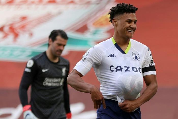 Ollie Watkins scored for the fourth time in two Premier League games against Liverpool