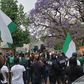 Nigerians living in South Africa protest in solidarity with youths back home protesting misgovernance and police brutality on Wednesday, Oct. 21, 2020 in Praetoria.  [Twitter/@NewsWireNGR]