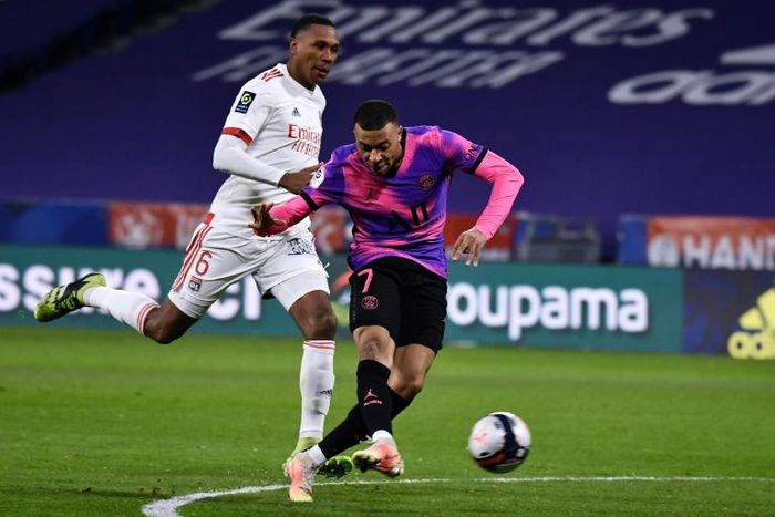 Kylian Mbappe scored his 100th Ligue 1 goal as PSG beat Lyon 4-2 to go top of Ligue 1