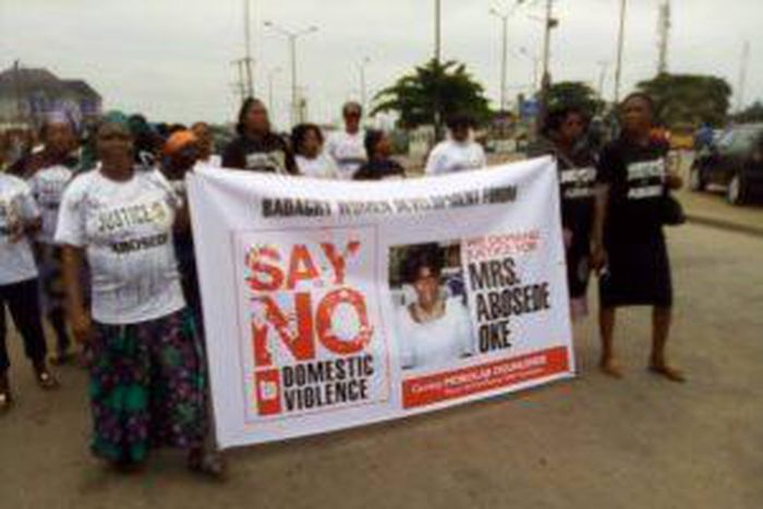 The protesting women on Badagry road, demanding for justice. [NAN]