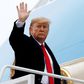 U.S. President Donald Trump waves as he boards Air Force One with First Lady Melania Trump at Joint Base Andrews in Maryland en route to West Palm Beach, Florida, U.S., January 31, 2020. REUTERS/Yuri Gripas