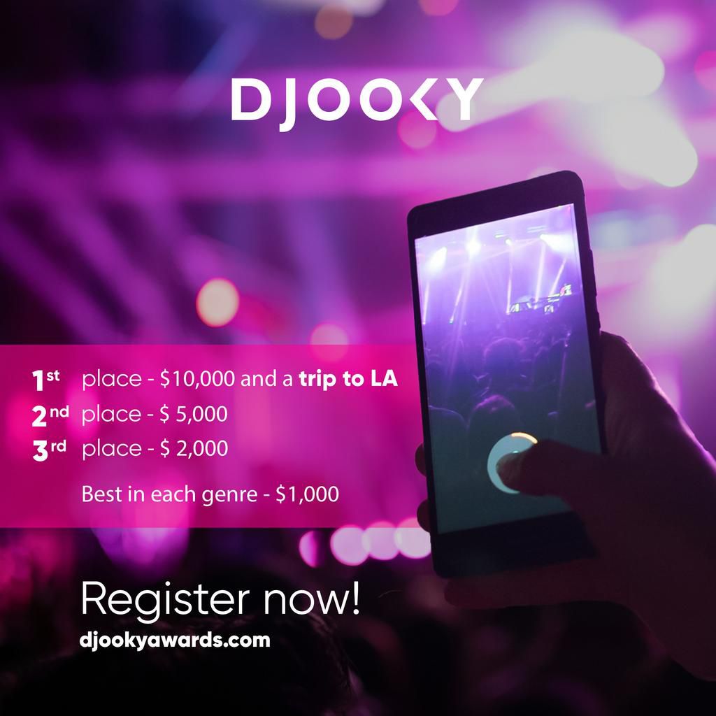 Djooky Music Competition: Fame, Wealth and Stardom await you on the biggest global music platform.