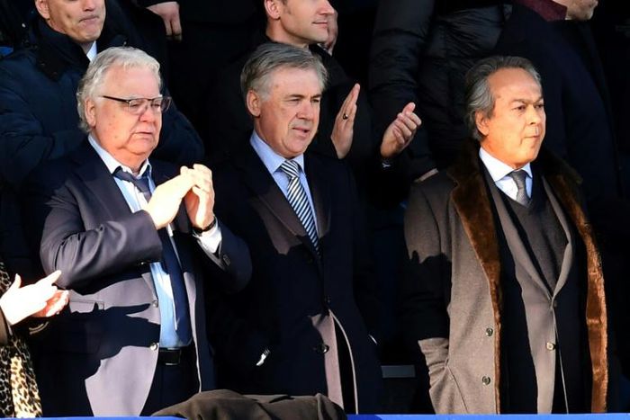 Everton owner Farhad Moshiri (right)has pumped in £100 million to help cover the club's huge losses