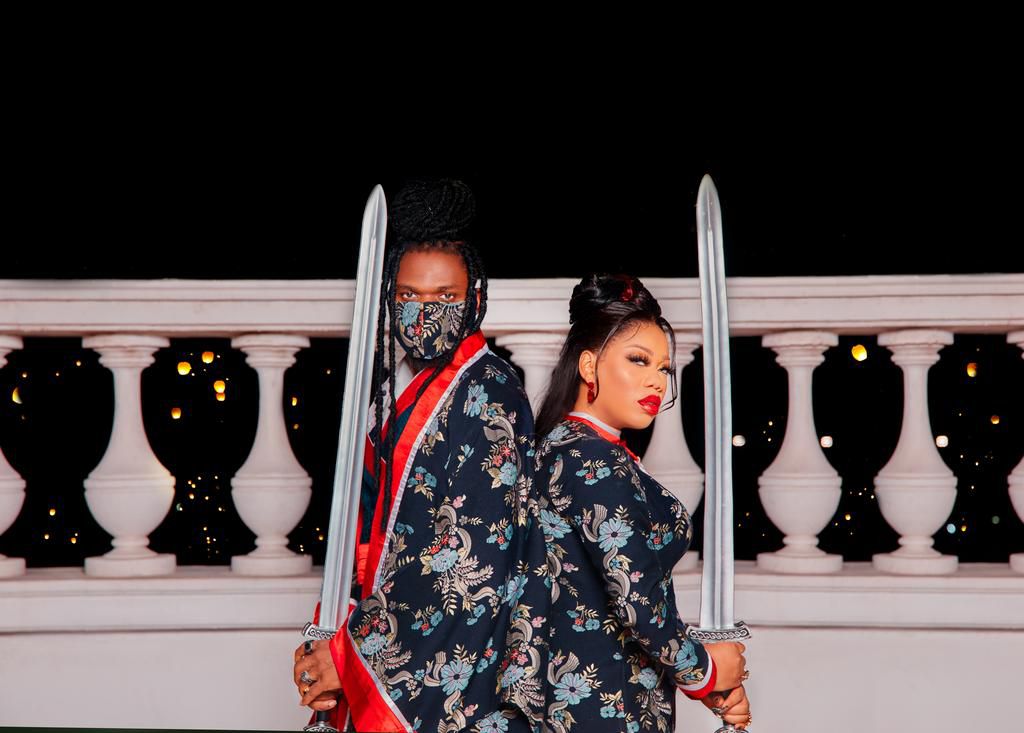 Toyin Lawani and her fiance Segun Wealth [MofeBamuyiwa]