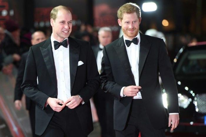 Britain's Prince William, left, and Prince Harry are rumoured to have cameo roles in "The Last Jedi"