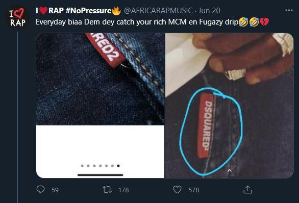 Shatta Wale fake jeans