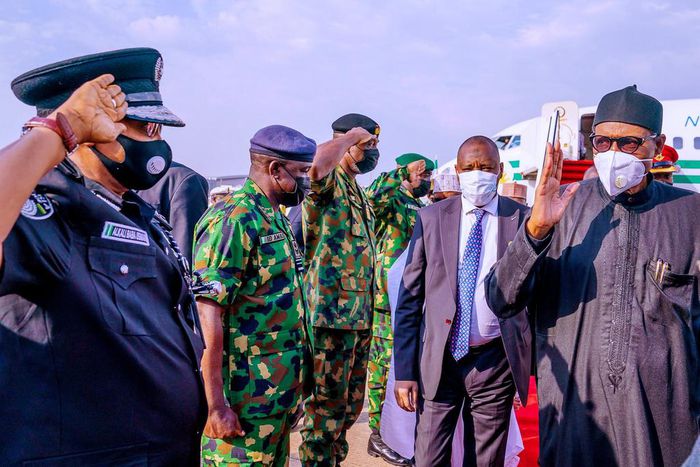 President Buhari returns to Nigeria on April 15, 2021 after a two-week, routine medical vacation checkup in London (Bashir Ahmad)