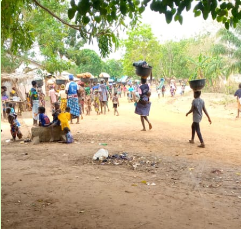 Nigerians running away for their homes to seek refuge in Benin Republic.