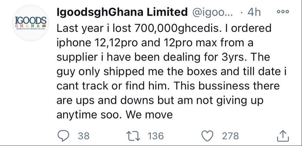Ghanaian businessman laments as imported iPhones worth Ghc700,000 turn out to be empty boxes