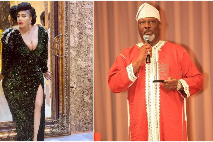Nollywood actress Omoborty and former lawmaker Dino Melaye [Instagram/OfficialOmoborty] [Instagram/DinoMelaye]