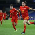 Wales forward Daniel James celebrates scoring against the Czech Republic