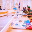 President Buhari meets security chiefs on Thursday, August 19, 2021 (Tolani Alli)