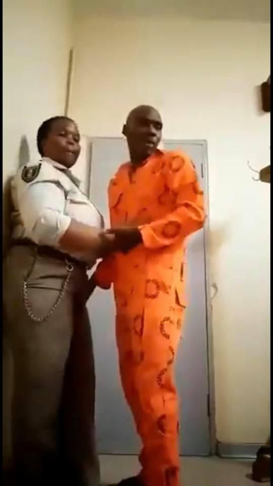 Female prison warder captured on camera having sex with prisoner