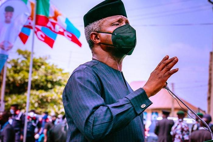 Vice President, Yemi Osinbajo says Nigeria can't afford another civil war. [Presidency]