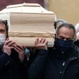Italy 1982 World Cup winners  Marco Tardelli (3rd L) and Antonio Cabrini (R) carry the coffin of former teammate Paolo Rossi at his funeral in the Cathedral in Vicenza, northeastern Italy.
