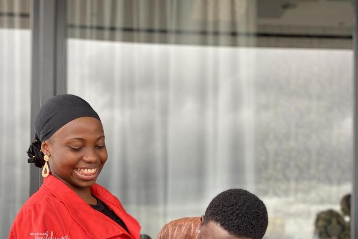 Instagram comedian Taaooma and her partner Abula [BellaNaija]