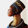 Neck rings on an Ndebele woman
