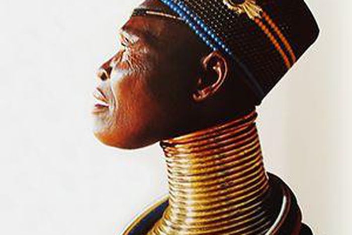 Neck rings on an Ndebele woman