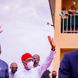 Bukola Saraki joins Delta Gov Okowa to commission projects in Asaba on Friday, March 19, 2021 (Delta Press corps)
