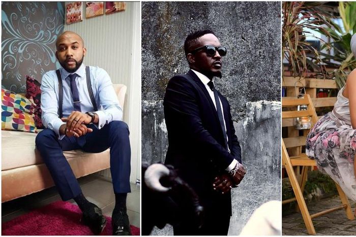 Banky W, MI Abaga and Adesua Etomi [Instagram/BankoleWellington] [Instagram/MIAbaga] [Instagram/AdesuaEtomi]