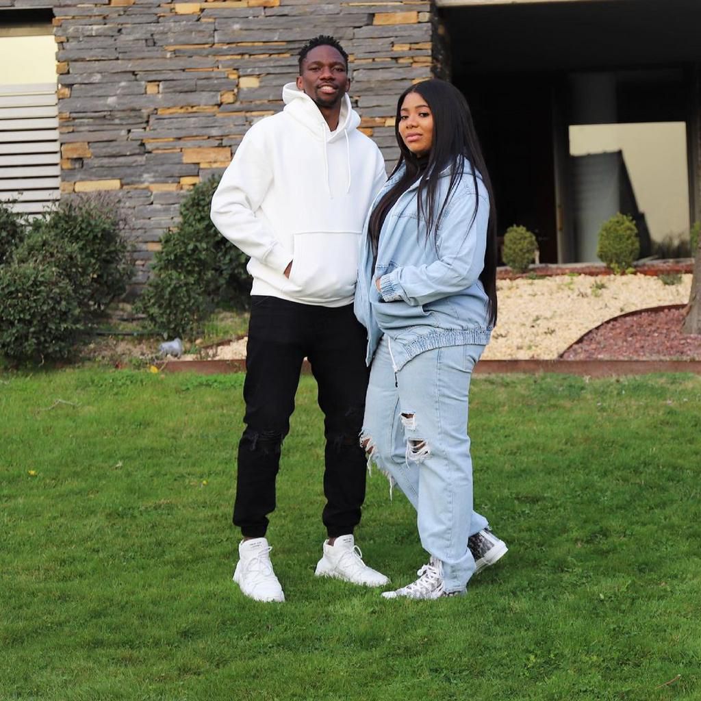 Oma Omeruo and wife Chioma (Instagram/Kenneth Omeruo)