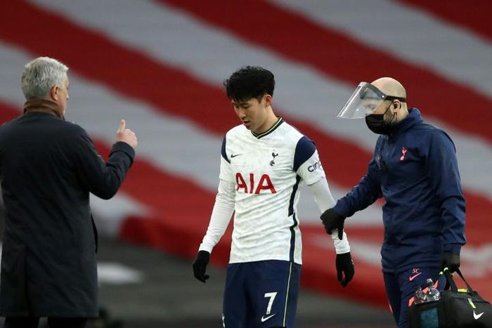 Son Heung-min limps off after straining his hamstring against Arsenal in the North London derby eight days ago. He has missed the last two Spurs matches and will also sit out South Korea's friendly against Japan this week