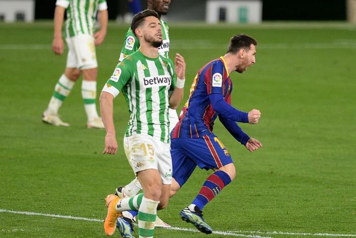 Lionel Messi came off the bench to equalise against Real Betis on Sunday.
