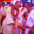 Gov Ifeanyi Okowa of Delta with the new Olu of Warri
