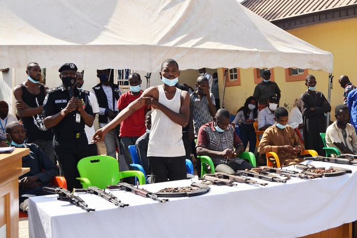 Suspects paraded by the Nigeria Police Force in Abuja on Monday, January 11, 2021 [NPF]