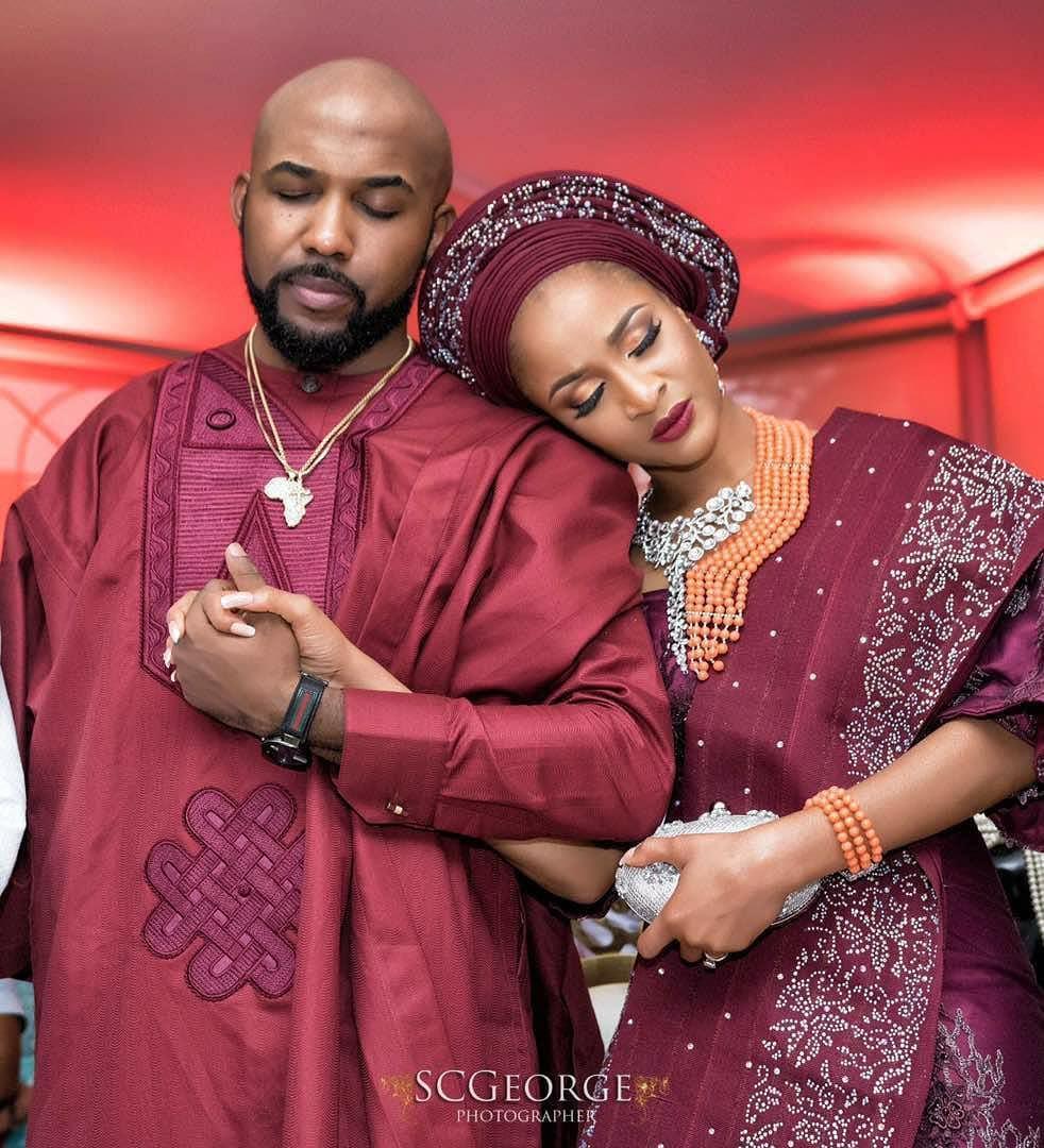 Banky W and wife, Adesua Etomi [Instagram/BankyWellington]