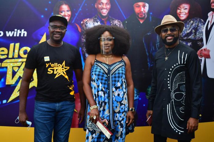 Omawumi and Banky W at the premiere of MTN Y'ello Star gala [BHM]
