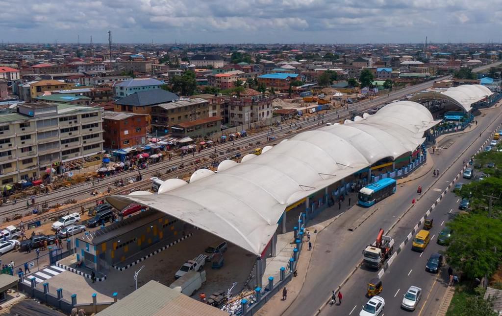 The Newly Inaugurated Yaba Bus Terminal in Lagos on Tuesday. [NAN]
