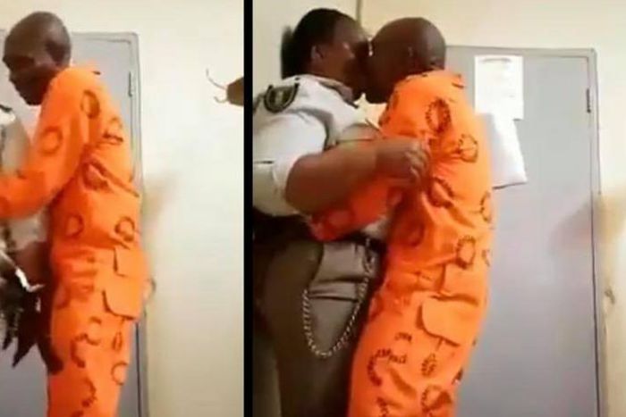 Female prison warder captured on camera having sex with prisoner