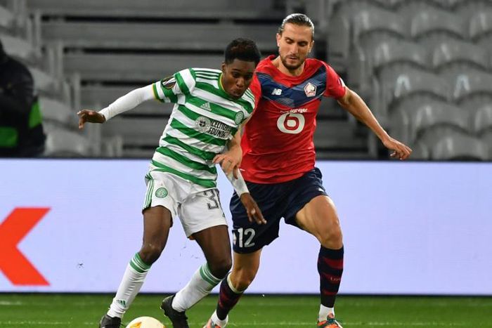 Dutch defender Jeremie Frimpong (L) has signed for Bayer Leverkusen