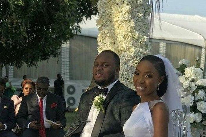 Kemi Lala, Chef Fregz look simple, elegant in wedding pictures
