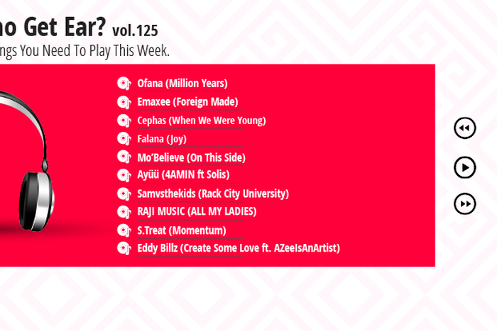 Who Get Ear Vol. 125: Here are the 10 Nigerian songs you need to play this week. (Pulse Nigeria)