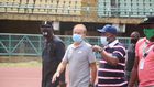 Gernot Rohr at Tslim Balogun Stadium in Lagos (Twitter/Sola Aiyepeku)