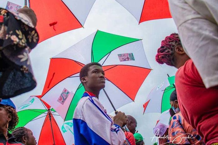 An illustrative photo of PDP supporters at an election campaign rally in Edo State [Adedotun Soyebi]