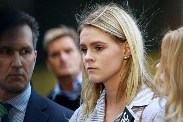 Australian swimmer Shayna Jack (C), seen here in 2019, has had her doping ban cut to two years by the Court of Arbitration for Sport